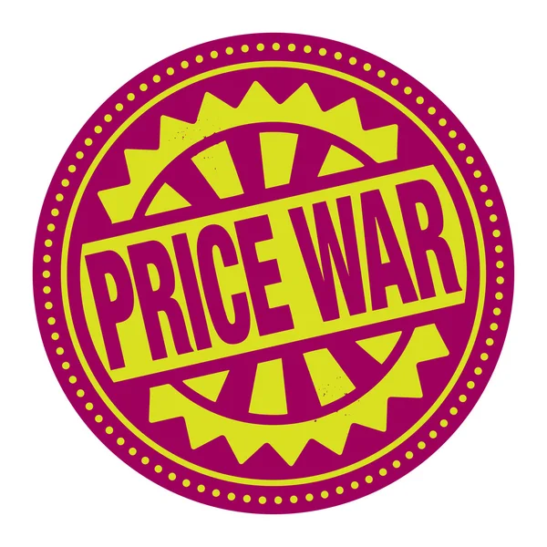 Abstract stamp or label with the text Price War — Stock Vector