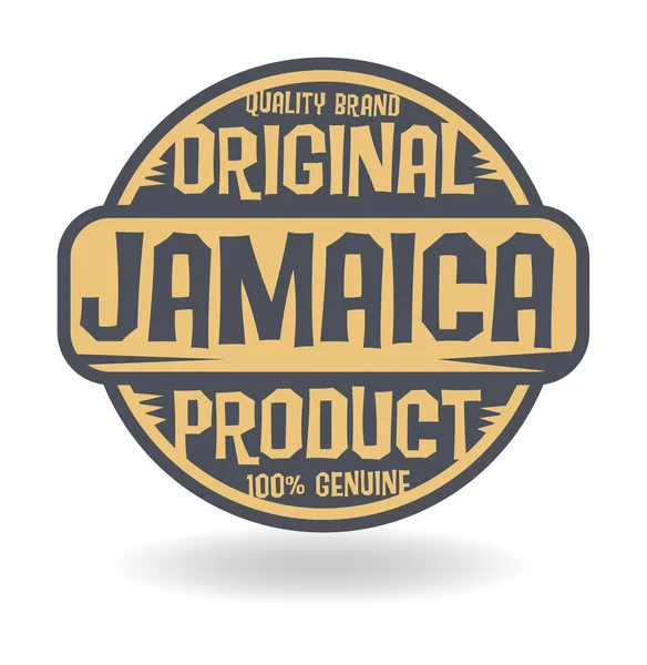 Selo abstrato com texto Produto original da Jamaica —  Vetores de Stock