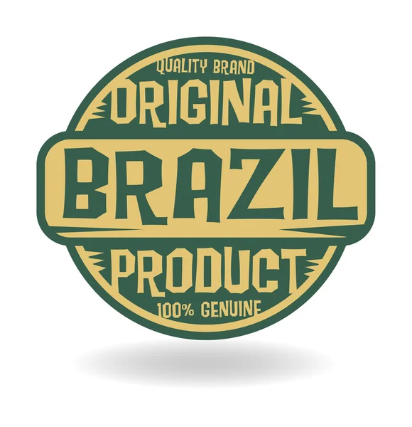 Selo abstrato com texto Produto original do Brasil — Vetor de Stock