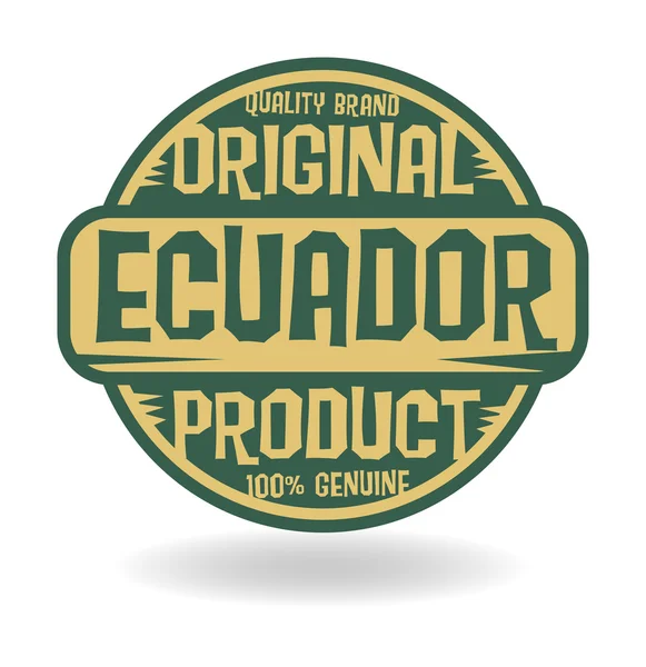 Abstraktní razítko s textem původním produktem z Ekvádoru — Stockový vektor