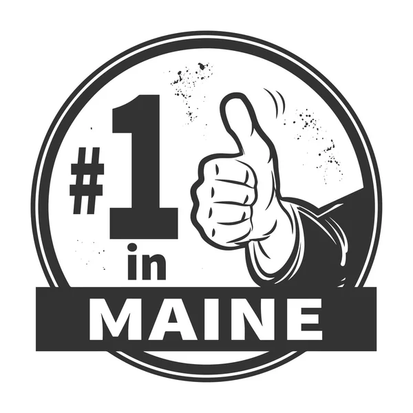 Abstracte grunge Rubberstempel met tekst nummer één in maine — Stockvector