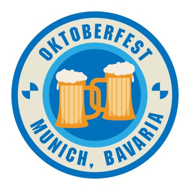 bira bardağı ve metin damgası oktoberfest