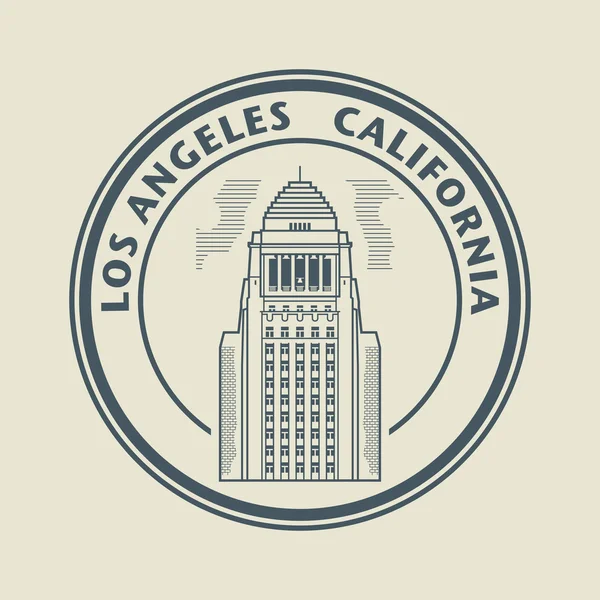 Sello con texto Los Ángeles, California dentro — Archivo Imágenes Vectoriales