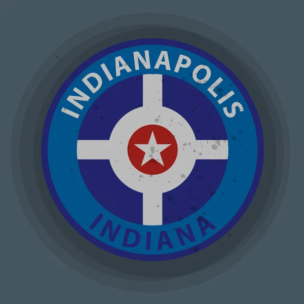 Label met de naam van indiana, indianapolis — Stockvector