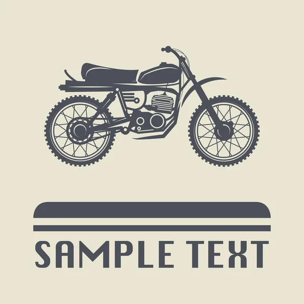 Motocykl ikonu nebo označení — Stockový vektor