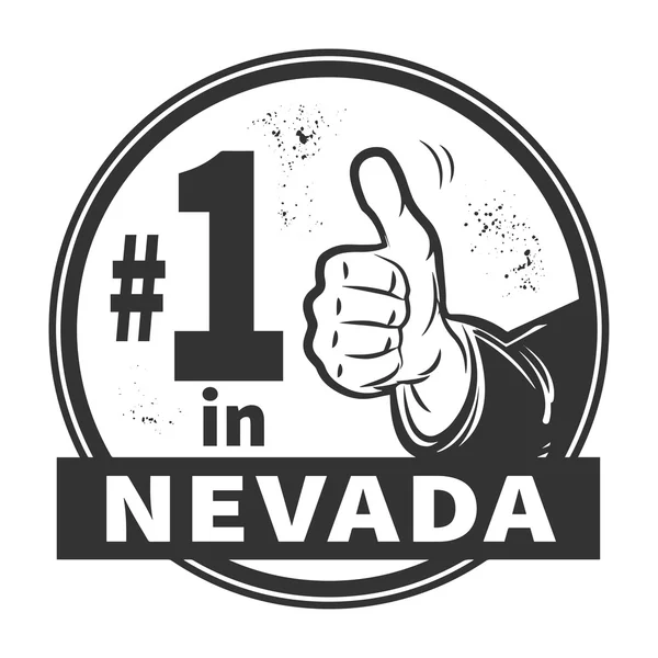 Selo de borracha de grunge abstrato com texto Número Um em Nevada — Vetor de Stock