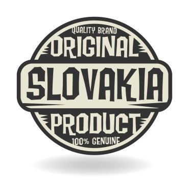 Soyut damga metni özgün ürün Slovakya ile