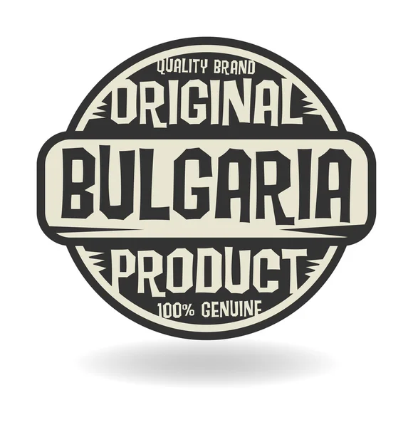 Abstrakte Marke mit Text Originalprodukt aus Bulgarien — Stockvektor