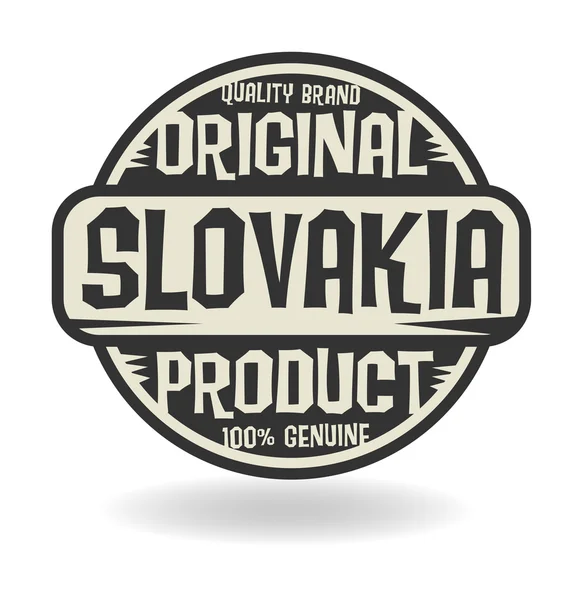 Soyut damga metni özgün ürün Slovakya ile — Stok Vektör