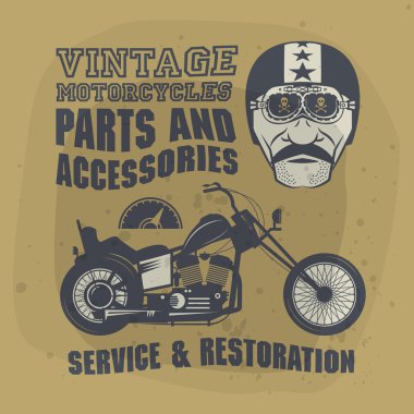Vintage motosiklet etiketi