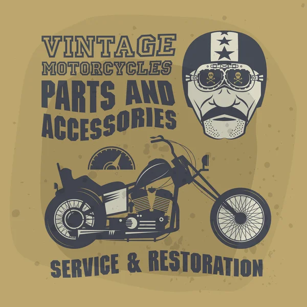 Etiqueta moto Vintage — Vector de stock