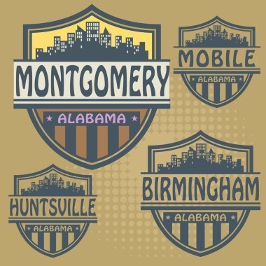 Etiket ile Alabama şehirlerin adlarını ayarla