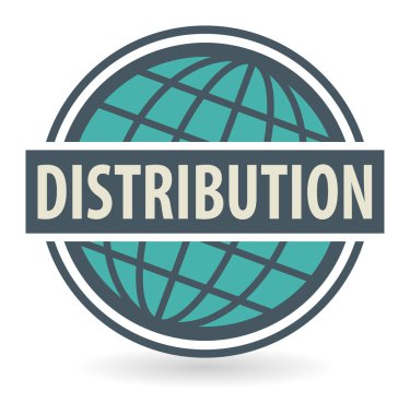 Soyut damga veya dağıtım metin etiketi