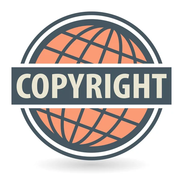 Selo ou rótulo abstrato com o texto Direitos autorais —  Vetores de Stock