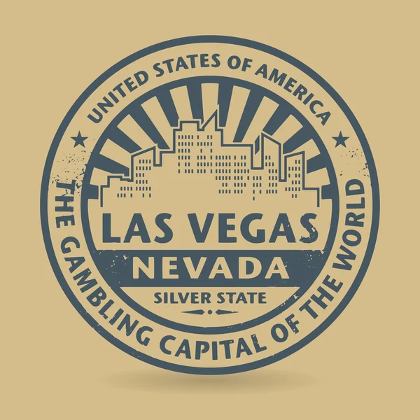 Grunge lastik damgası ile Las Vegas, Nevada adını — Stok Vektör