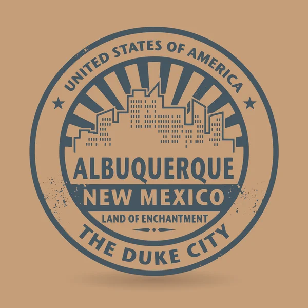 Sello de goma grunge con nombre Albuquerque, Nuevo México — Vector de stock