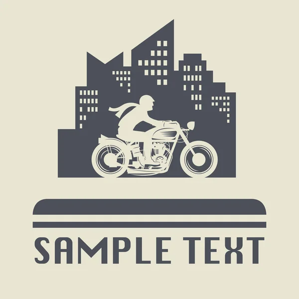 Motocykl ikonu nebo označení — Stockový vektor