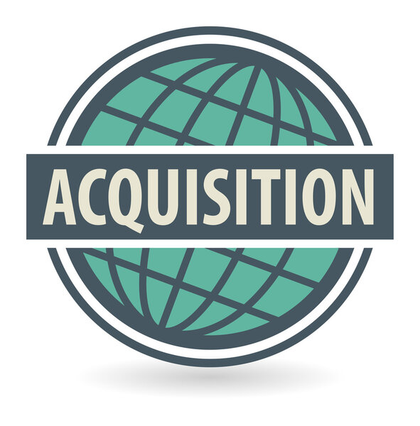Abstract stamp or label with the text Acquisition