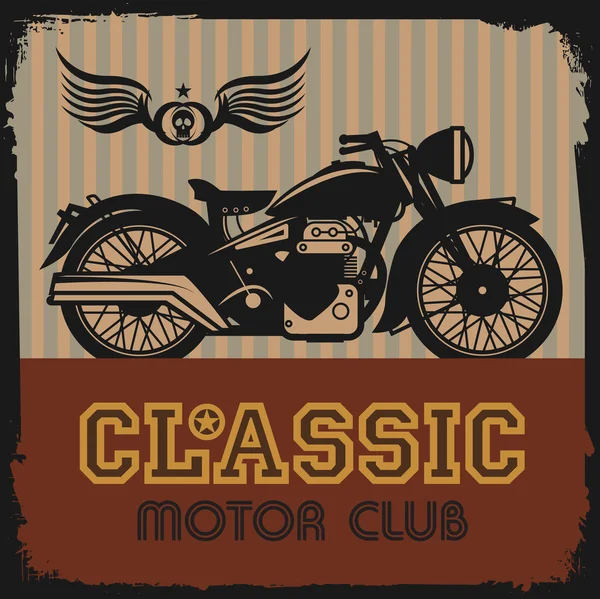 Oldtimer-Motorrad-Label — Stockvektor