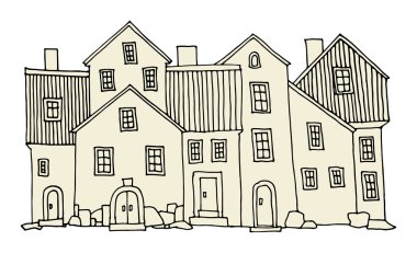 çizgi film el ev çizimi