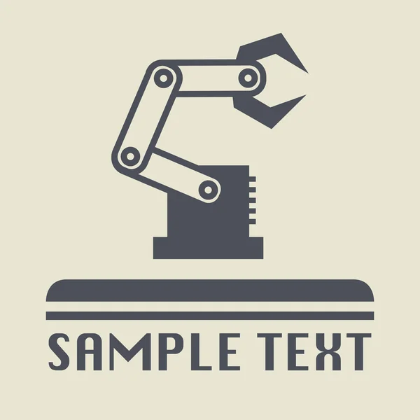 Robot hand icon or sign — Stock Vector