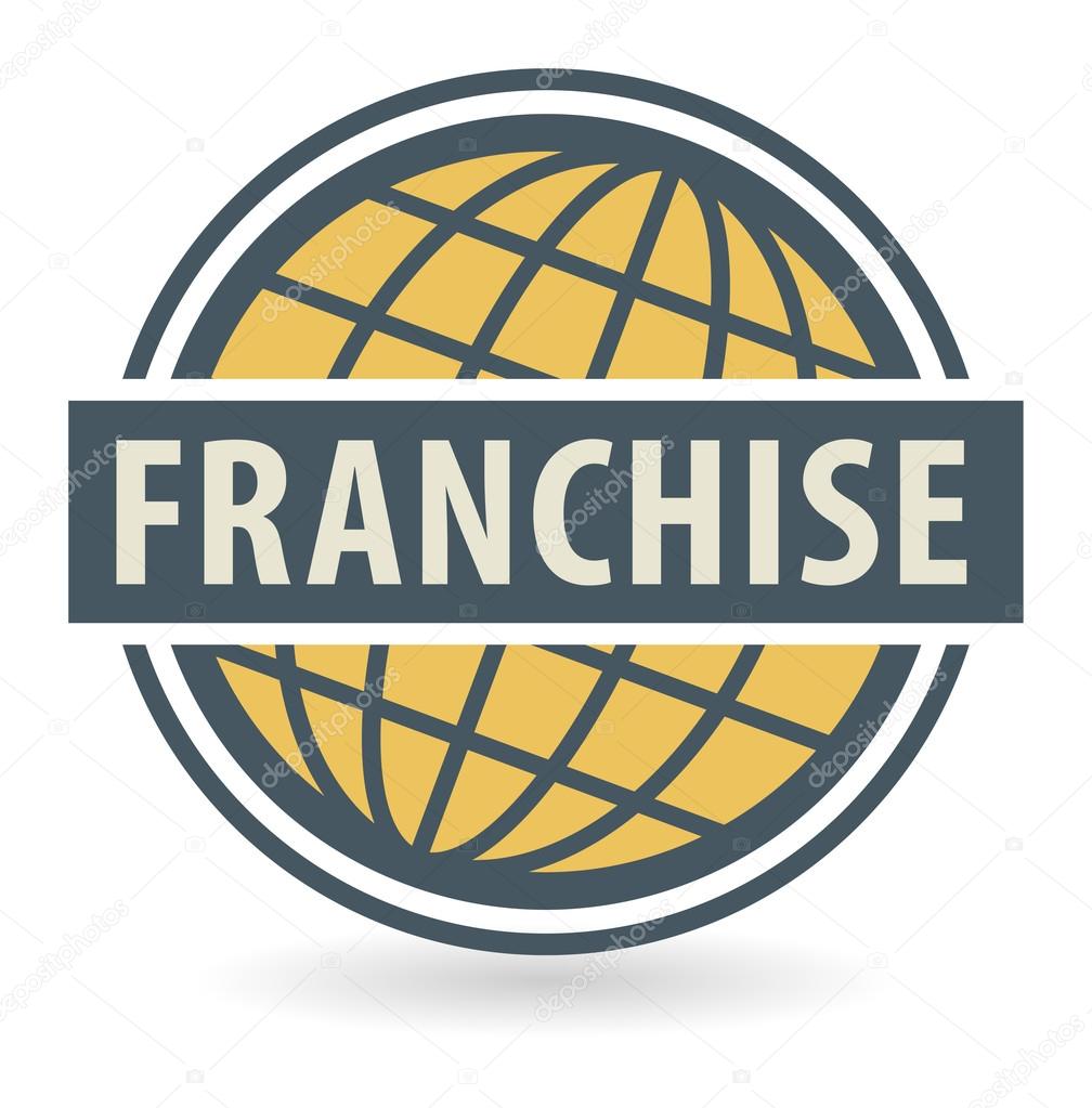 Abstract stamp or label with the text Franchise