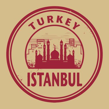 damga veya metin istanbul, Türkiye içinde etiketi