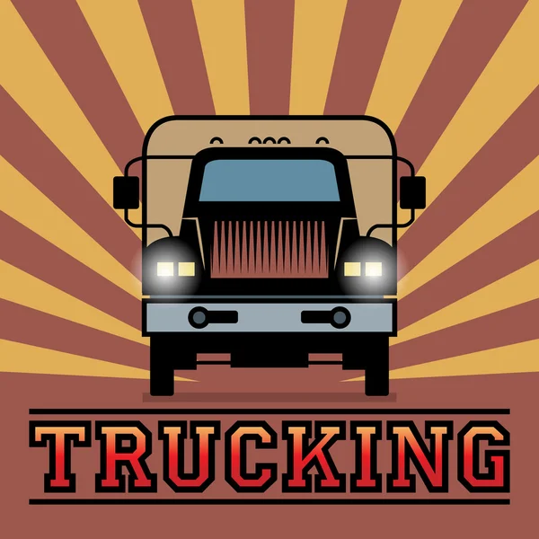 Abstracte vrachtwagen illustratie — Stockvector