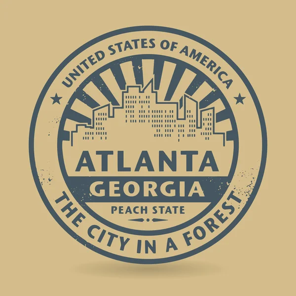 Grunge Rubberstempel met naam van Atlanta, Georgia — Stockvector