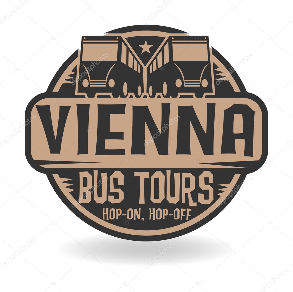 Abstract stamp with text Vienna, Bus Tours