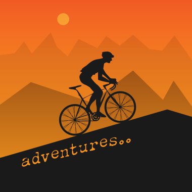 Bisiklet ile soyut poster