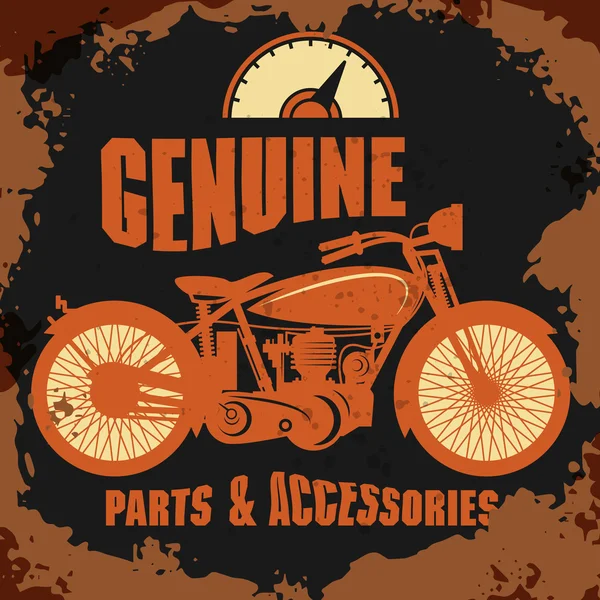 Étiquette moto vintage — Image vectorielle