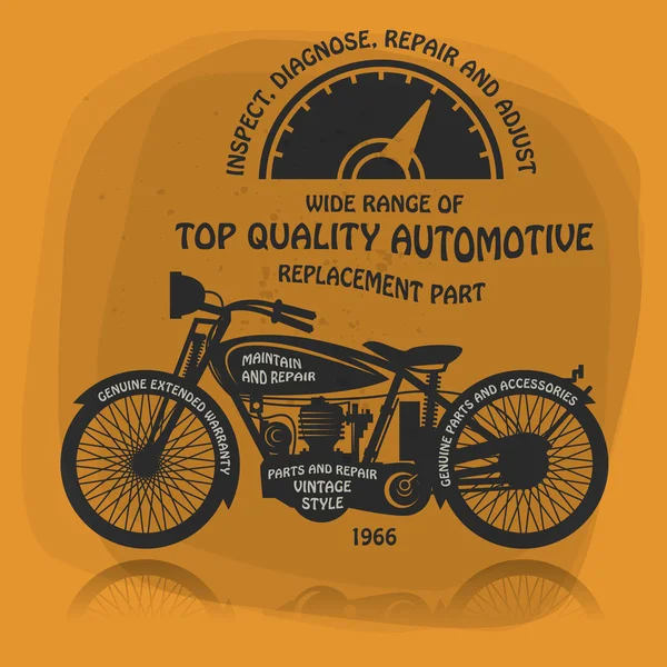 Étiquette ou affiche de moto vintage — Image vectorielle