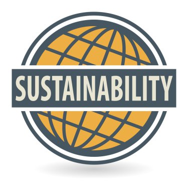 Soyut damga veya metin sürdürülebilirlik etiketi
