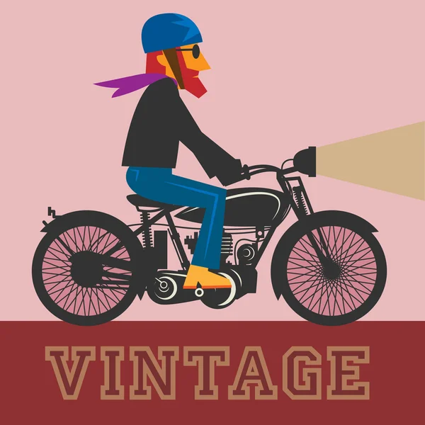 Vintage motorcykel etikett — Stock vektor