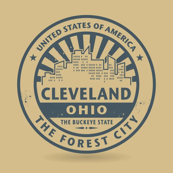 Grunge Rubberstempel met naam van Cleveland (Ohio) — Stockvector