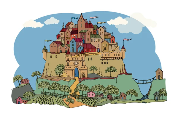 Cartoon kasteel — Stockvector