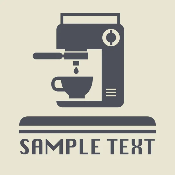 Koffie machine-symbool of teken — Stockvector