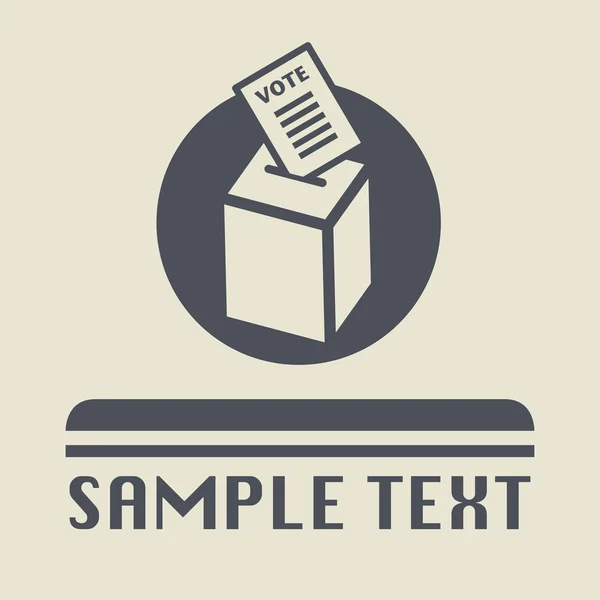 Voting box icon or sign — Stock Vector