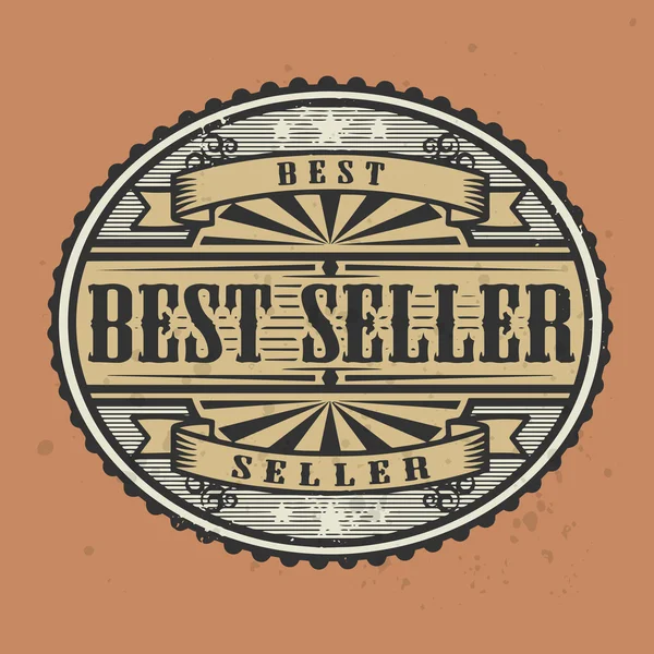 Timbro di gomma vintage con il testo Best Seller — Vettoriale Stock