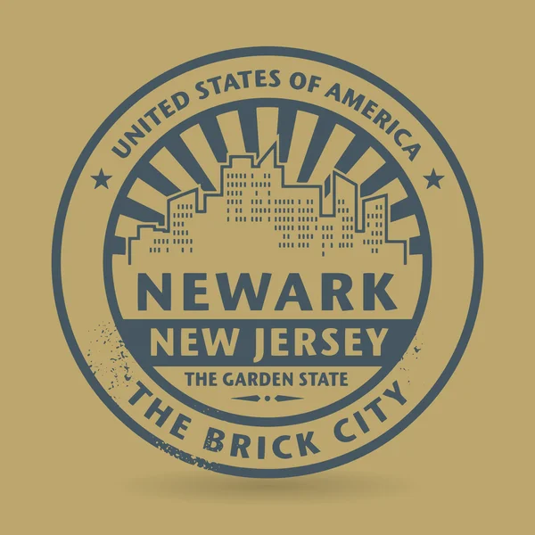 Грэмми с именем Ньюарк, Нью-Джерси — стоковый вектор