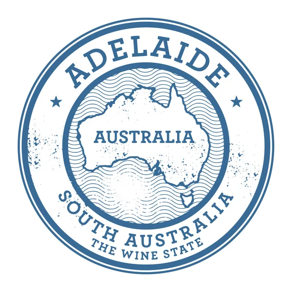 Grunge sello de goma con el texto Australia, Adelaida — Vector de stock