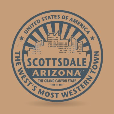 Grunge rubber stamp with name of Scottsdale, Arizona clipart