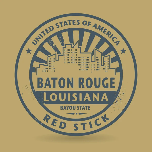 Grunge Rubberstempel met naam van Baton Rouge, Louisiana — Stockvector