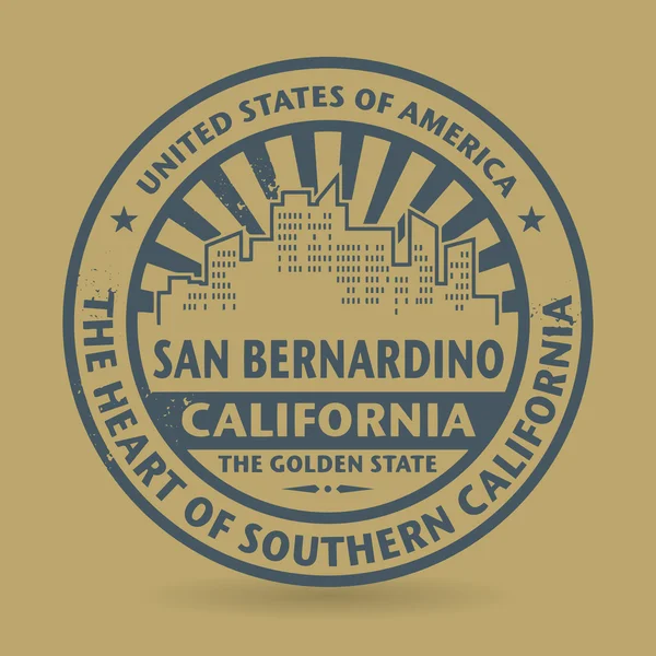 Grunge Rubberstempel met de naam van San Bernardino, Californië — Stockvector