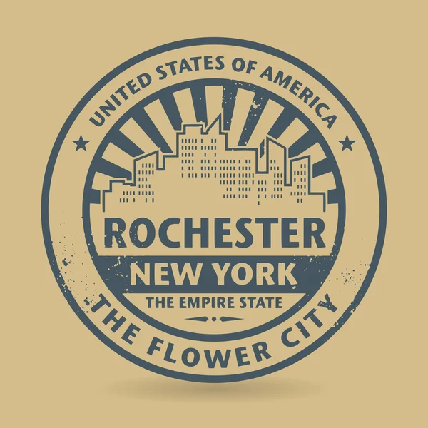 Grunge-Stempel mit Namen von rochester, new york — Stockvektor