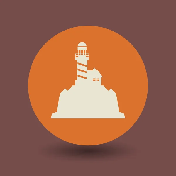 Lighthouse icon or sign — Stock Vector