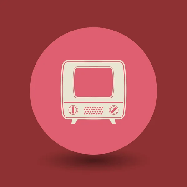 Retro TV symbol — Stock Vector