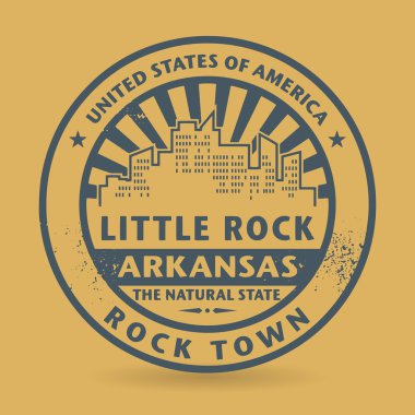 Grunge lastik damga adı Little Rock, Arkansas ile