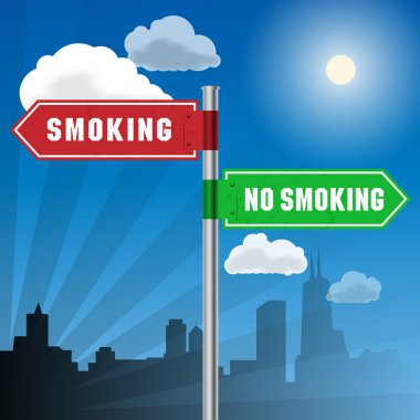 Yol işaret kelimelerle yasaktır, No Smoking